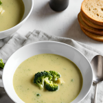 Brokkoli-Käse Suppe im Teller