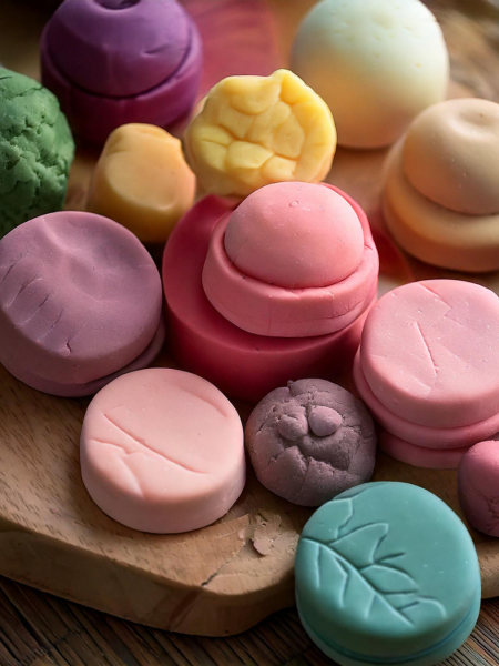 diy knete in verschiedenen farben