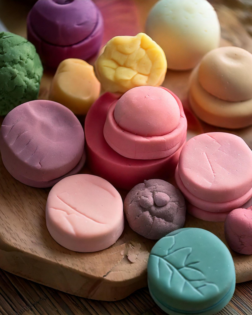 diy knete in verschiedenen farben